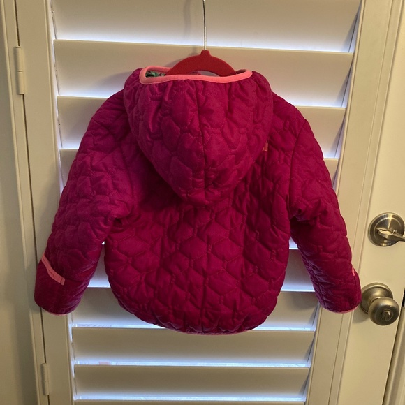 The North Face Reversible Aqua/Pink Puffer for Girls Size 0-3M Outdoor ~ Winter! - Picture 4 of 5
